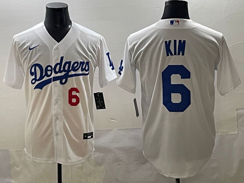 Men 2025 Los Angeles Dodgers 6 H.S.Kim White Game Nike MLB Jersey style 14